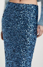 Load image into Gallery viewer, Ottod’Ame Blue Sequins Midi Skirt

