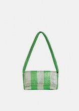 Load image into Gallery viewer, Essentiel Antwerp Green and Silver Striped Chainmail Shoulder Bag
