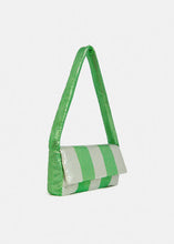 Load image into Gallery viewer, Essentiel Antwerp Green and Silver Striped Chainmail Shoulder Bag
