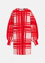 Load image into Gallery viewer, Essentiel Antwerp Pink &amp; Red Midi-Length Cardi-Coat
