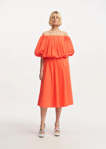 Essentiel Antwerp Orange Midi-Length Skirt
