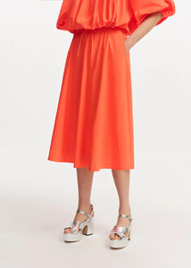 Essentiel Antwerp Orange Midi-Length Skirt