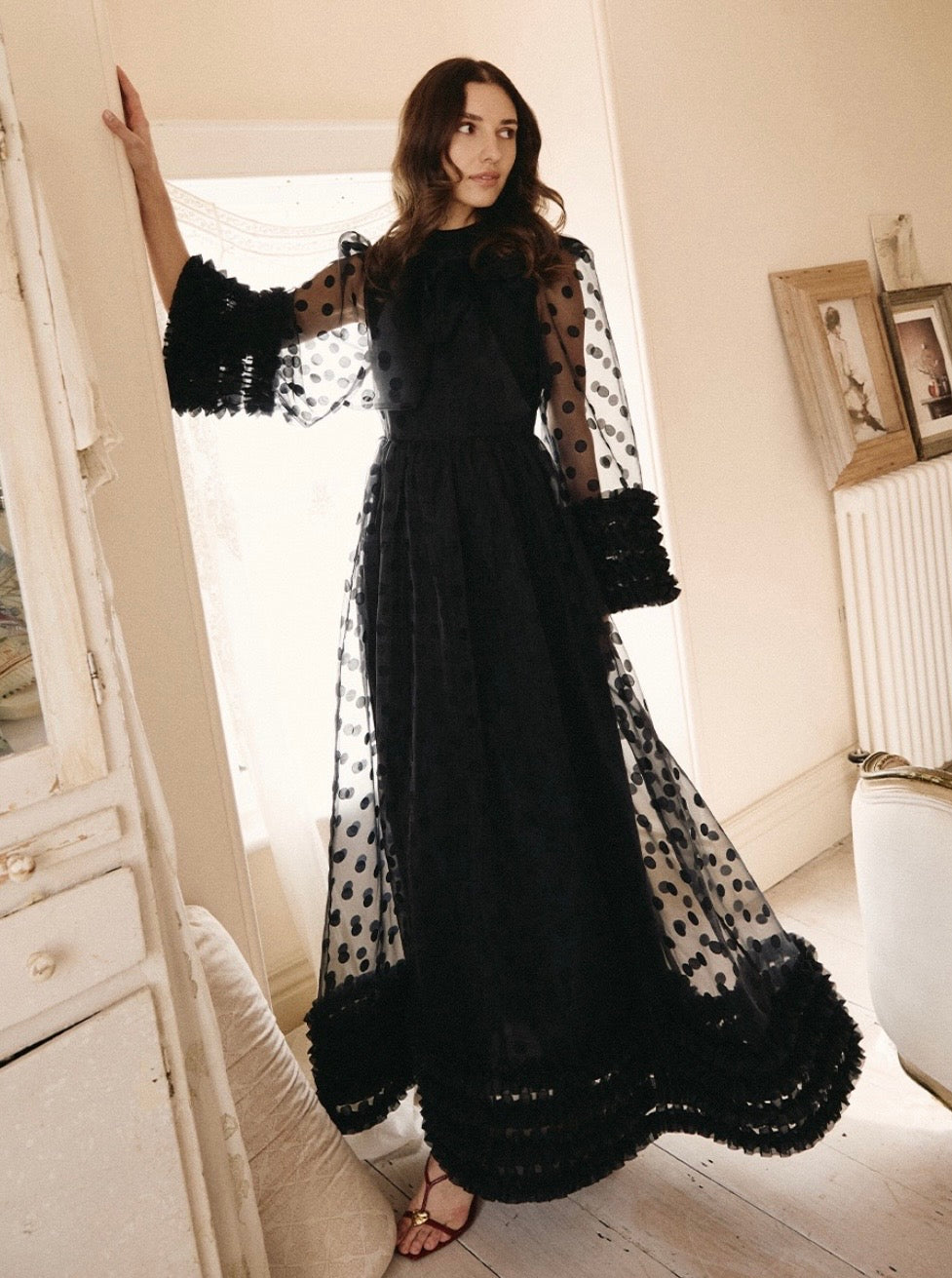 DREAM Sister Jane Black Polka Dot MARGAUX DRESS  SYBIL Boutique