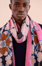 Load image into Gallery viewer, Tidings Pink Parisien Peonie Wool Scarf