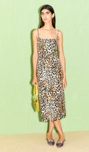 Beatrice B Leopard Print Duchesse Dress