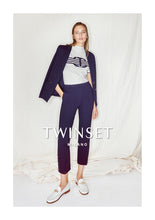 Load image into Gallery viewer, Twinset Navy Blazer with oval T  Bullons
