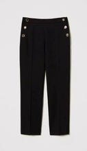Load image into Gallery viewer, Twinset Milano Black Cropped Trouser’s with Jewelled Pockets