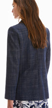 Load image into Gallery viewer, Pennyblack Navy Basketweave Double Breasted Blazer
