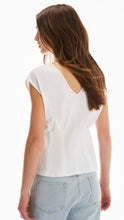 Load image into Gallery viewer, Pennyblack White Darted Cotton T- Shirt Top
