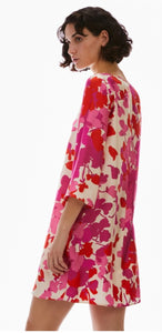 Pennyblack Red & Pink Silk Tunic Dress