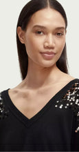 Load image into Gallery viewer, Scotch & Soda Black Fine Knit Sweater with Sequins