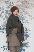 Load image into Gallery viewer, Green & Brown Wool Blanket Scarf