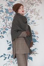 Load image into Gallery viewer, Green & Brown Wool Blanket Scarf