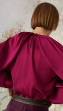 Load image into Gallery viewer, Beatrice B Satin Crepe Fushia Top