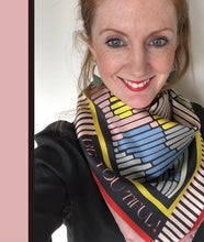Load image into Gallery viewer, Tidings Large Statement Silk Scarf “Be-You-tiful“