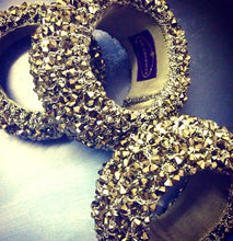 Load image into Gallery viewer, St. Erasmus Silver Swarovski Crystal Cuff Bracelet