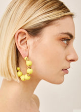 Load image into Gallery viewer, Nali Yellow Hoop Earrings
