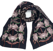 Load image into Gallery viewer, Tidings Silk & Wool Opera / Evening Scarf “Bloom with Grace “