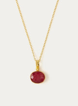 Load image into Gallery viewer, Ottoman Hands Gold Ruby Pendant Necklace