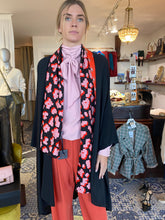 Load image into Gallery viewer, Tidings Long Silk Scarf, “Live ,Love , Laugh”