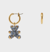Load image into Gallery viewer, Nali Blue Teddy Bear Earrings
