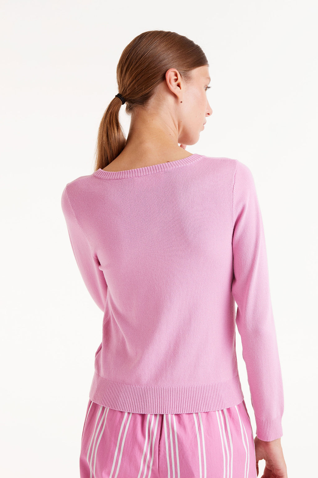 Compañia Fantastica Pink fine knit cardigan
