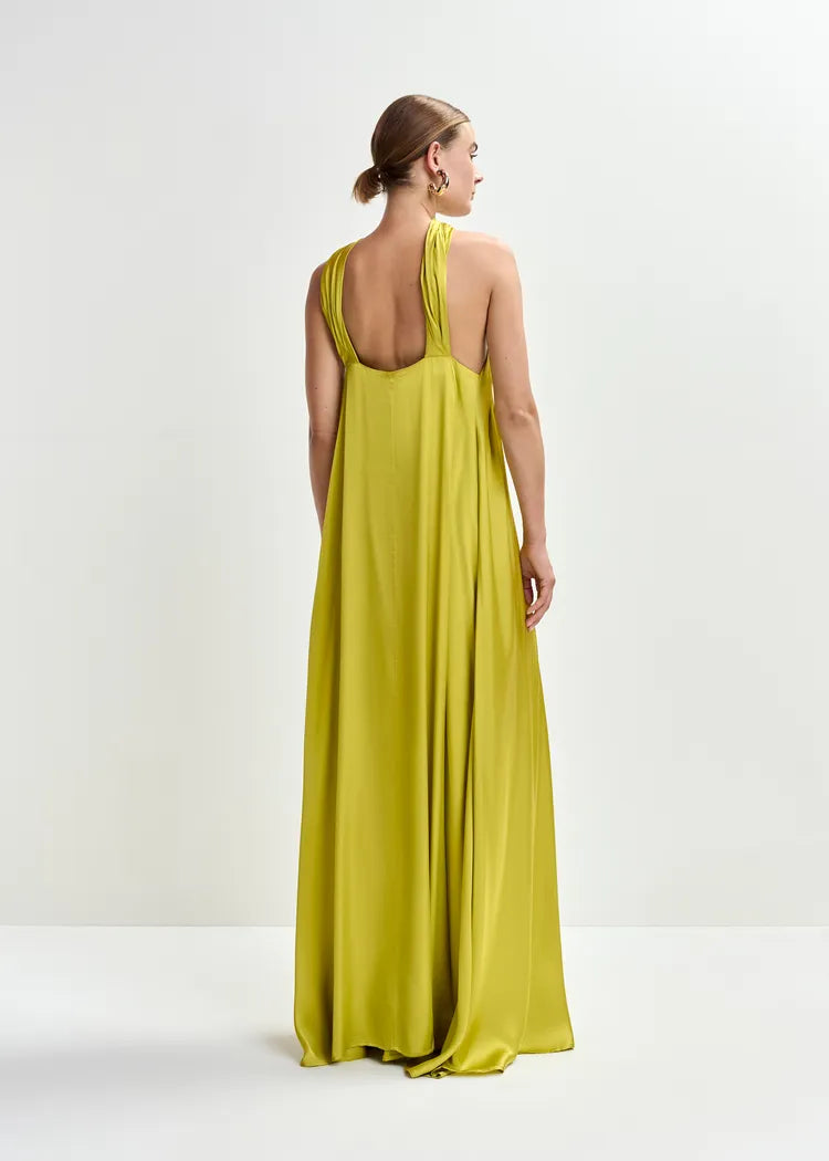 Essentiel Antwerp Yellow Green Maxi Dress