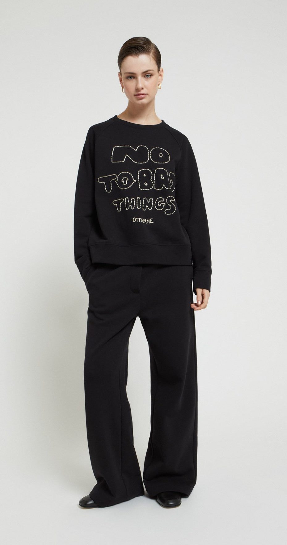 Ottod’Ame Black “No To Bad Things” Sweatshirt