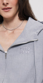 Ottod’Ame Dove Grey Suit Bomber Jacket