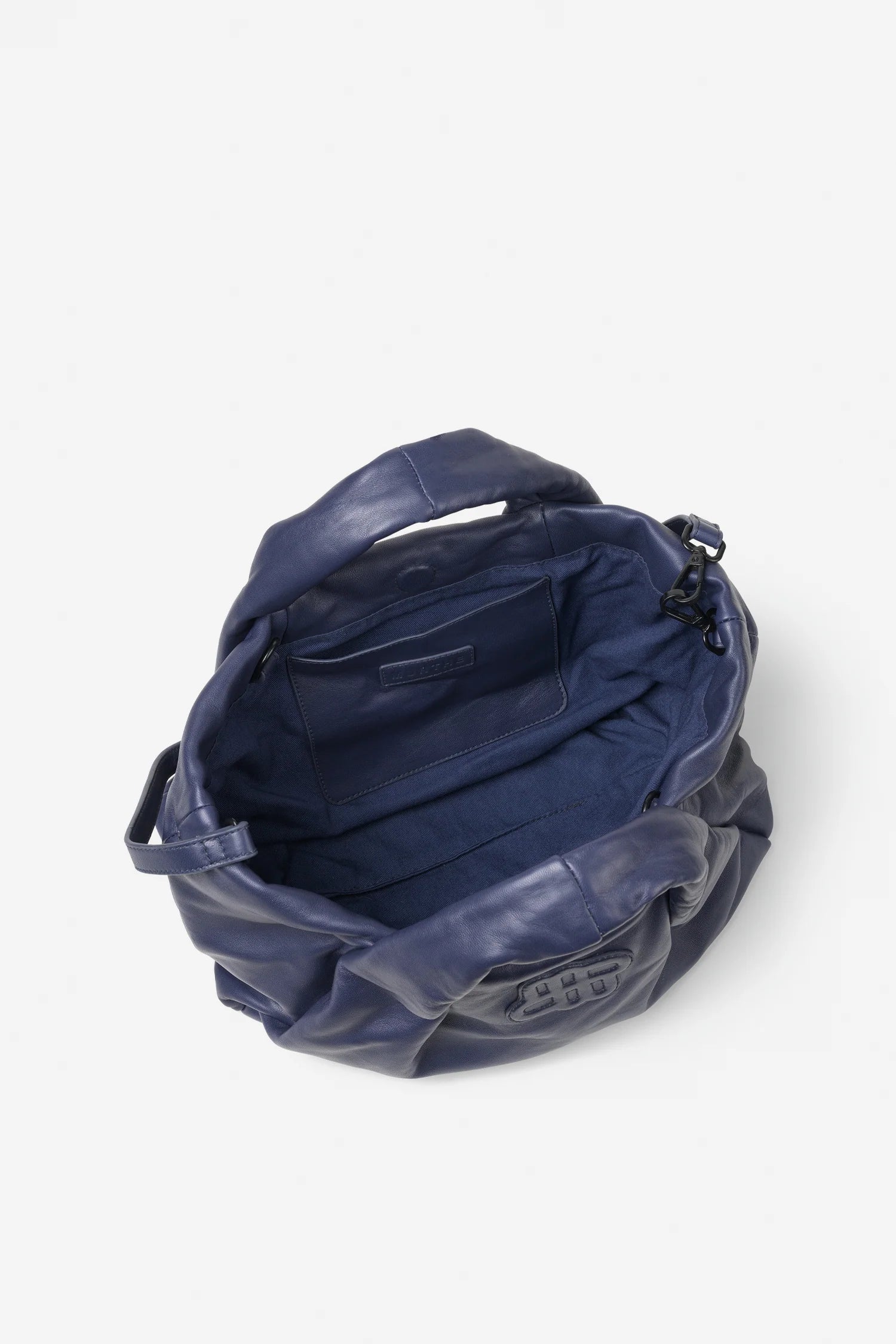 MUNTHE LIX 100% Leather Navy Handbag