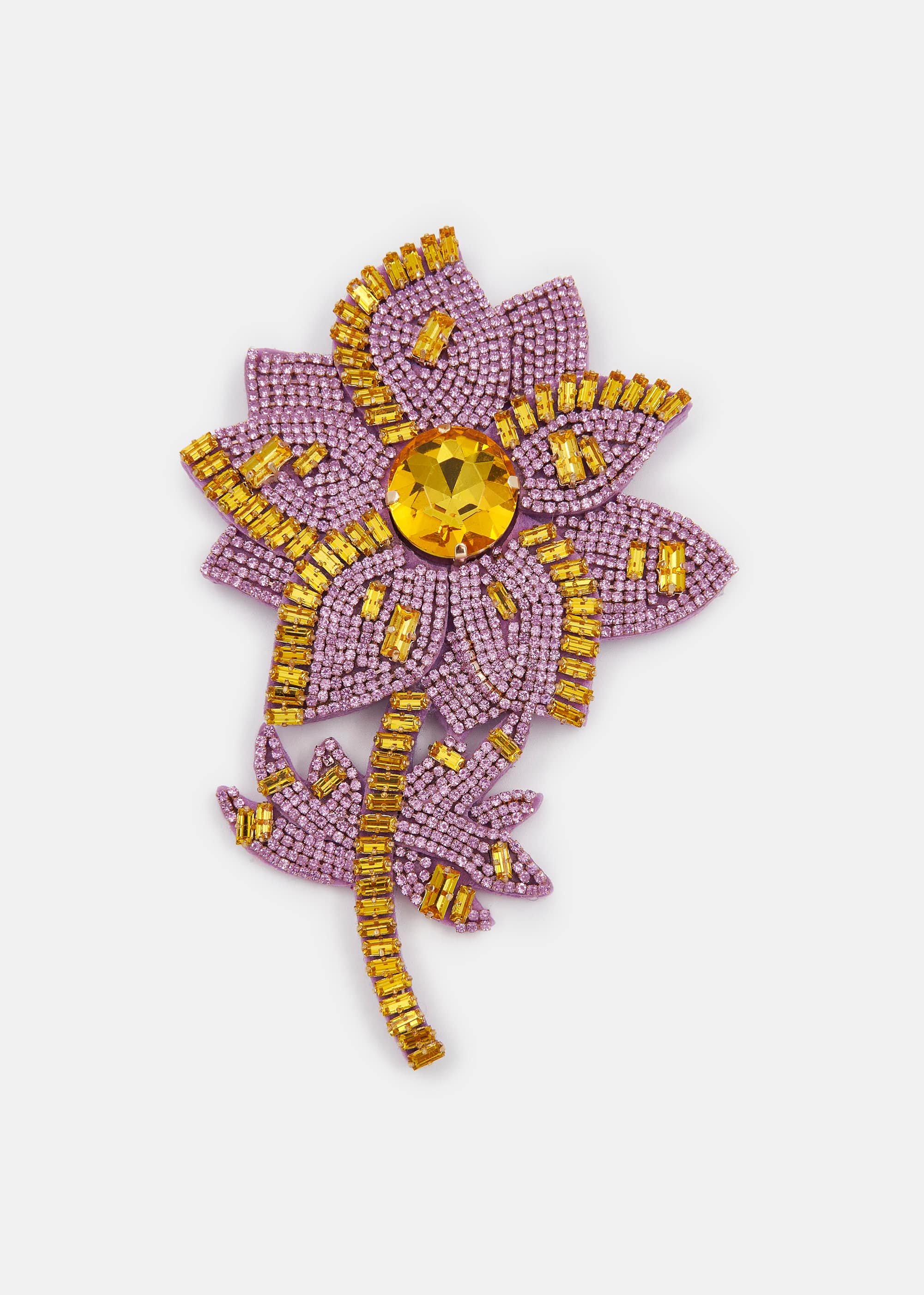 Essentiel Antwerp Purple & Yellow Flower Brooch