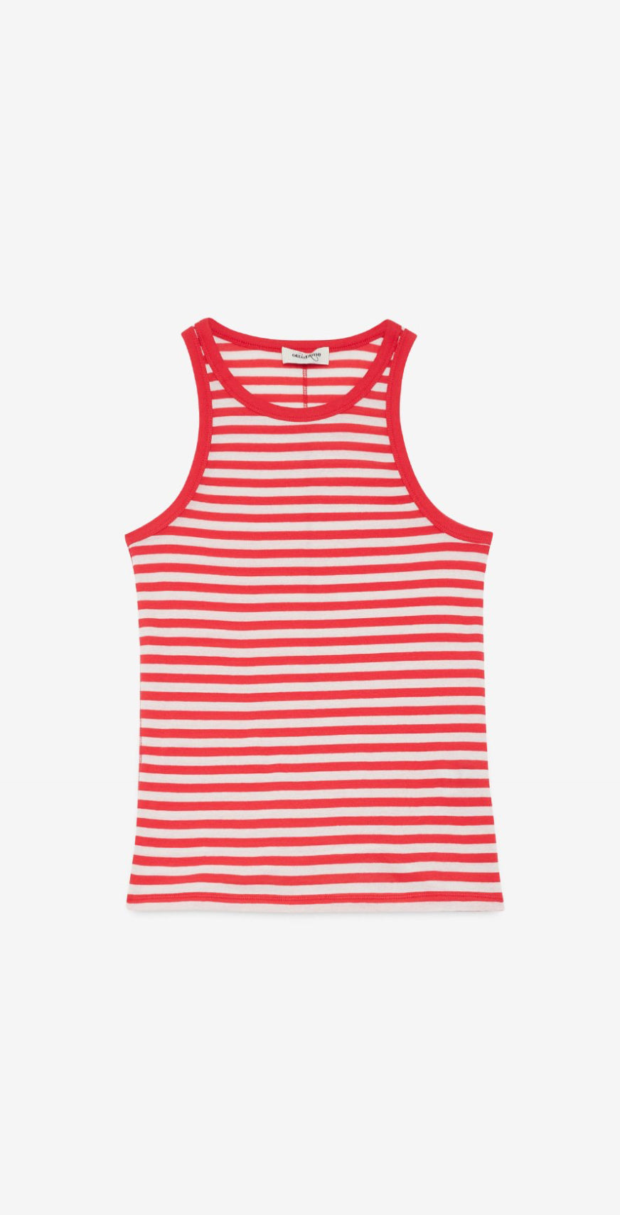 Ottod’Ame Red & White Striped Tank Top