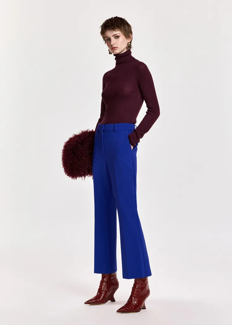 Essentiel Antwerp Cobalt Blue Flared Tailored Trousers