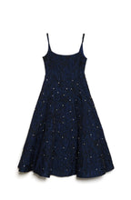 Load image into Gallery viewer, DREAM Sister Jane Navy Midi Dress with Crystal Embellishments
