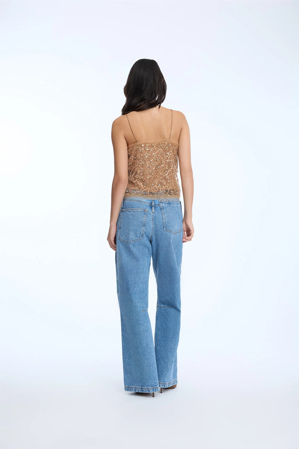 MUNTHE NANNALI Gold Strappy Top