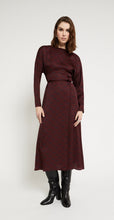 Load image into Gallery viewer, Ottod’Ame Long Sleeve Burgundy Print Midi Dress

