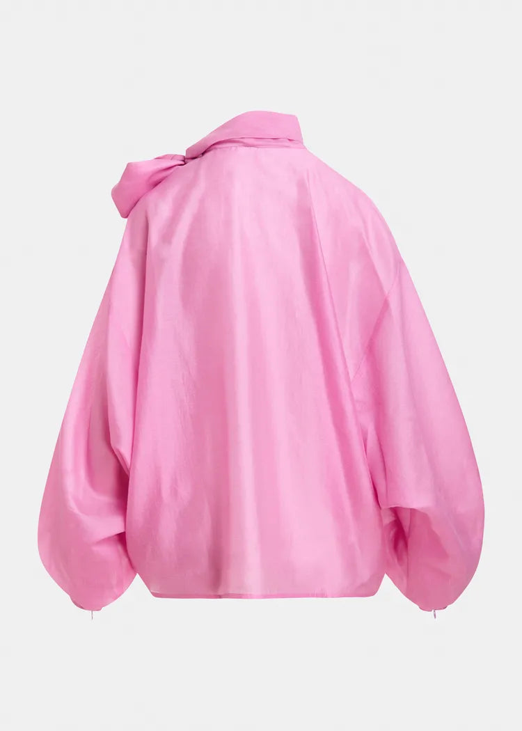 Essentiel Antwerp Pink Organza Pussybow Blouse