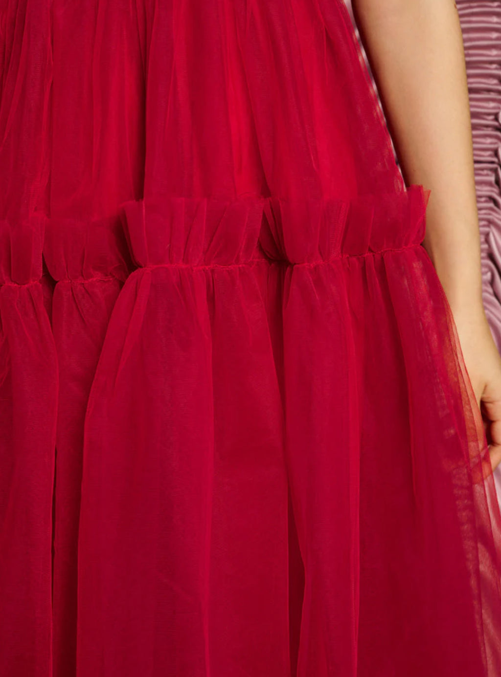 DREAM Sister Jane Red Tulle Midi Dress