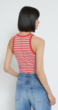 Load image into Gallery viewer, Ottod’Ame Red &amp; White Striped Tank Top
