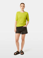 Scotch & Soda Lime pointelle short sleeve jumper