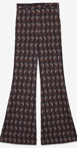 Ottod’Ame Navy & Brown Milano Print Trousers