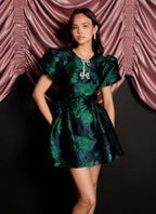 Sister Jane Green Navy Jacquard Mini Dress