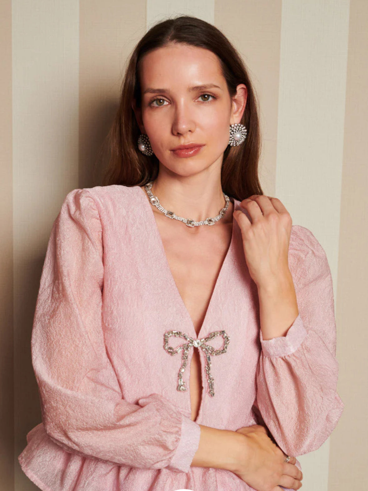 DREAM Sister Jane Pink Structured Top with Peplum