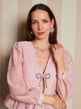 Load image into Gallery viewer, DREAM Sister Jane Pink Structured Top with Peplum

