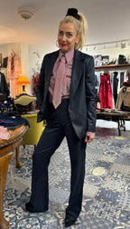 Essentiel Antwerp Red, Black & White Striped Shirt with removable Tie