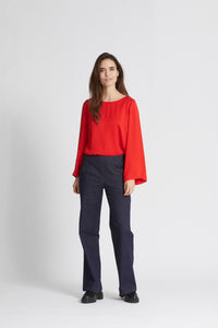 RDF Red Boat Neck Blouse