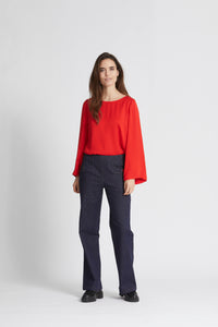 RDF Christmas Red Bret Blouse