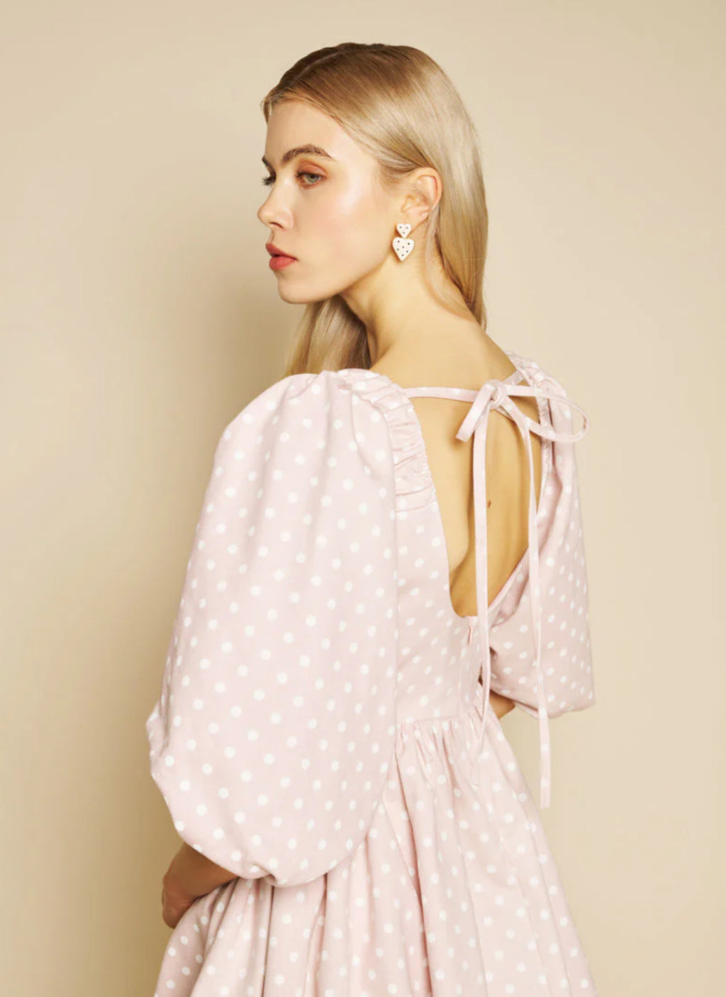 Sister Jane Soft Blush pink  Polka Dot Puff Ball with Polka Dot Dress