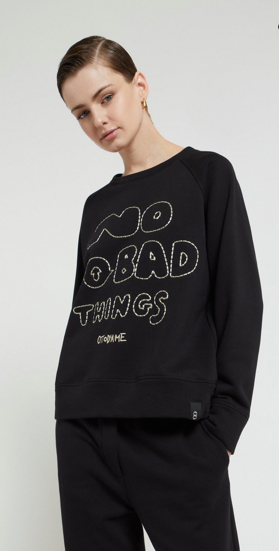 Ottod’Ame Black “No To Bad Things” Sweatshirt