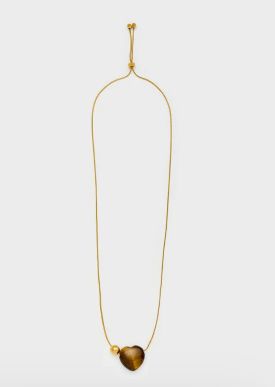 NALI Adjustable Gold Necklace with Resin Heart
